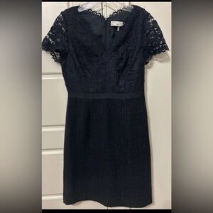 Trina Turk Midnight Blue Floral Lace Dress